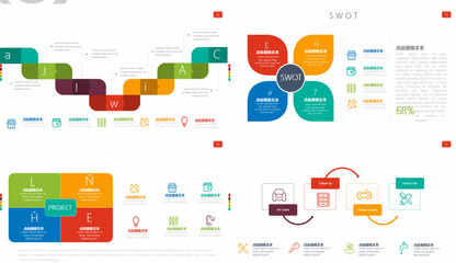 扁平化簡約PPT圖表合集 軟件設計制作指南